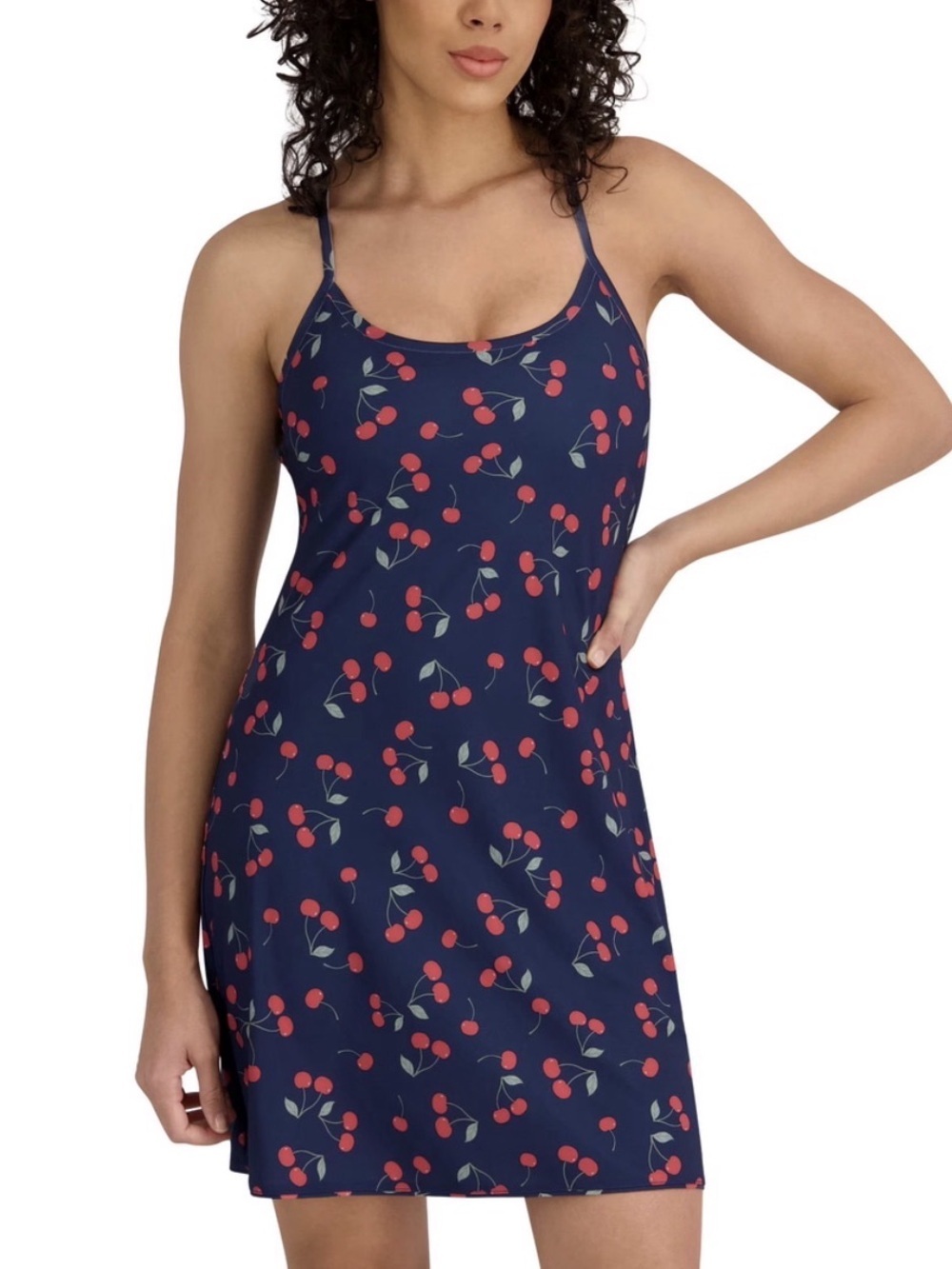 Outdoor Voices Women Exercise Cherry Print Mini Dress Size Medium - Picture 1 of 10